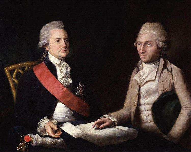 Lemuel Francis Abbott George Macartney, 1st Earl Macartney; Sir George Leonard Staunton, 1st Bt oil painting image